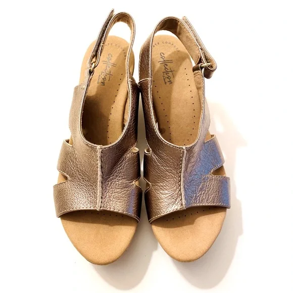 NWOB Clarks Annabel Bari Wedge Sandals - Picture 5 of 13